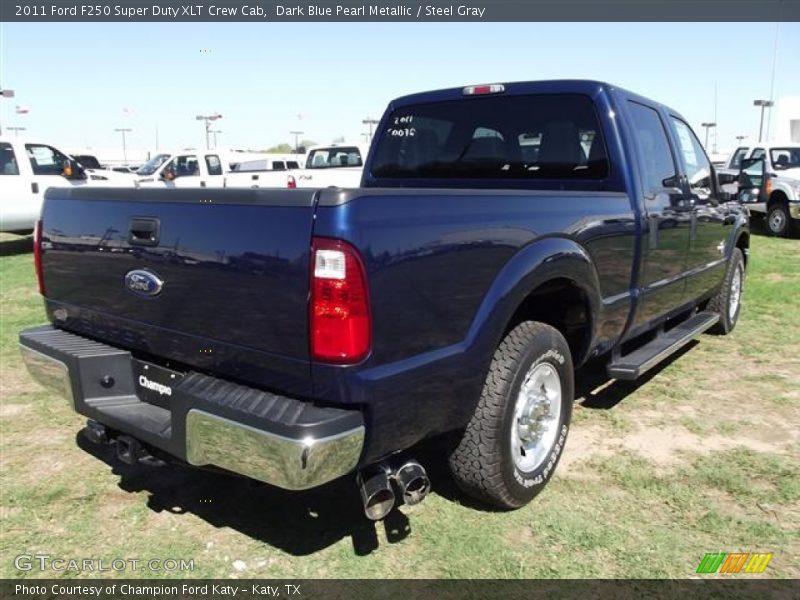 Dark Blue Pearl Metallic / Steel Gray 2011 Ford F250 Super Duty XLT Crew Cab