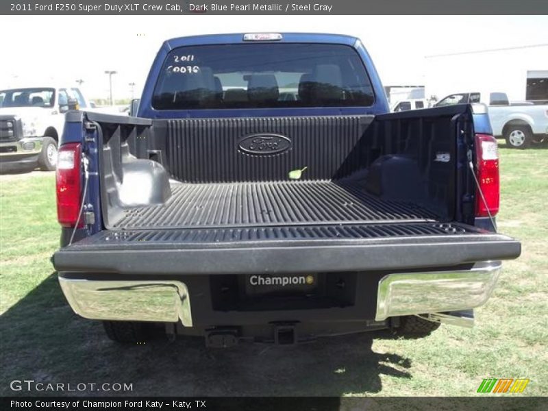 Dark Blue Pearl Metallic / Steel Gray 2011 Ford F250 Super Duty XLT Crew Cab