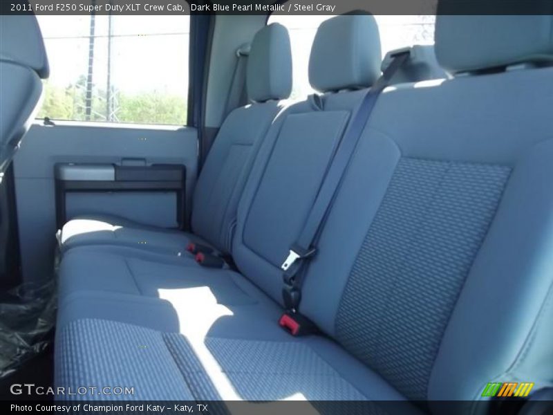 Dark Blue Pearl Metallic / Steel Gray 2011 Ford F250 Super Duty XLT Crew Cab