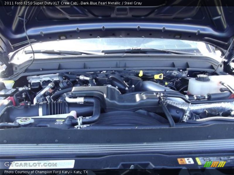 Dark Blue Pearl Metallic / Steel Gray 2011 Ford F250 Super Duty XLT Crew Cab