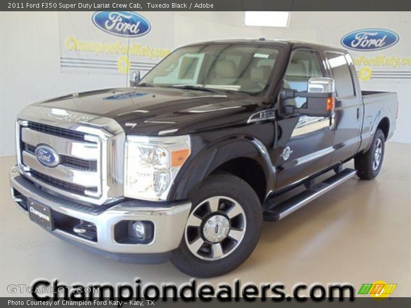 Tuxedo Black / Adobe 2011 Ford F350 Super Duty Lariat Crew Cab