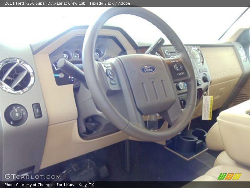 Tuxedo Black / Adobe 2011 Ford F350 Super Duty Lariat Crew Cab