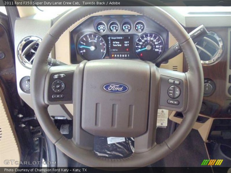 Tuxedo Black / Adobe 2011 Ford F350 Super Duty Lariat Crew Cab