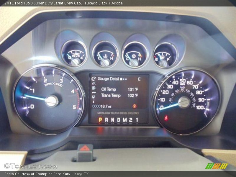 Tuxedo Black / Adobe 2011 Ford F350 Super Duty Lariat Crew Cab