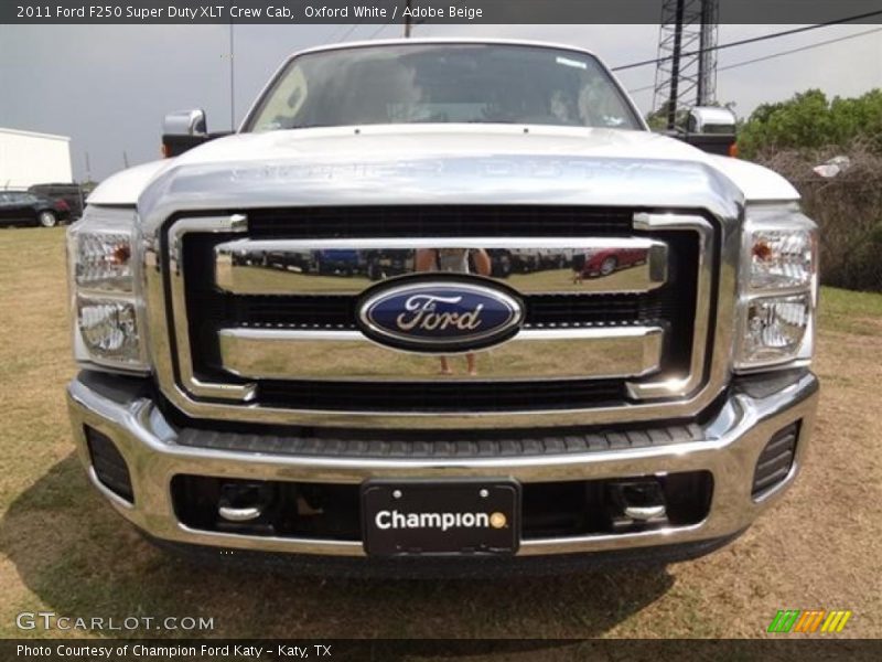 Oxford White / Adobe Beige 2011 Ford F250 Super Duty XLT Crew Cab