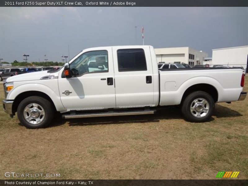 Oxford White / Adobe Beige 2011 Ford F250 Super Duty XLT Crew Cab