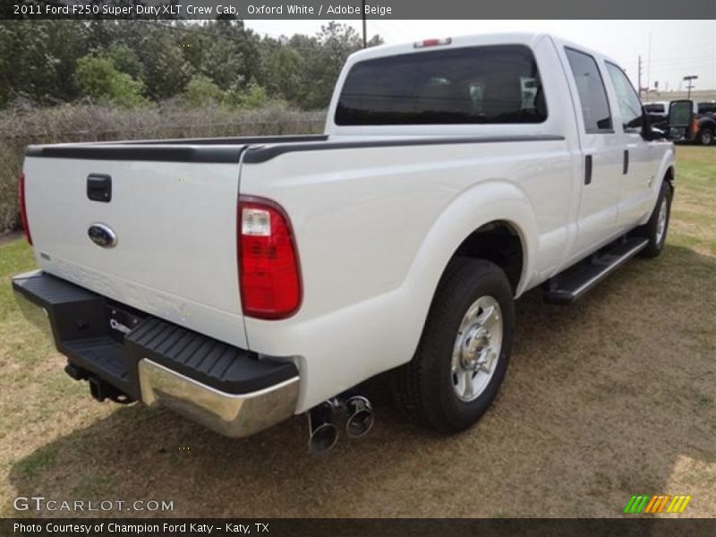 Oxford White / Adobe Beige 2011 Ford F250 Super Duty XLT Crew Cab