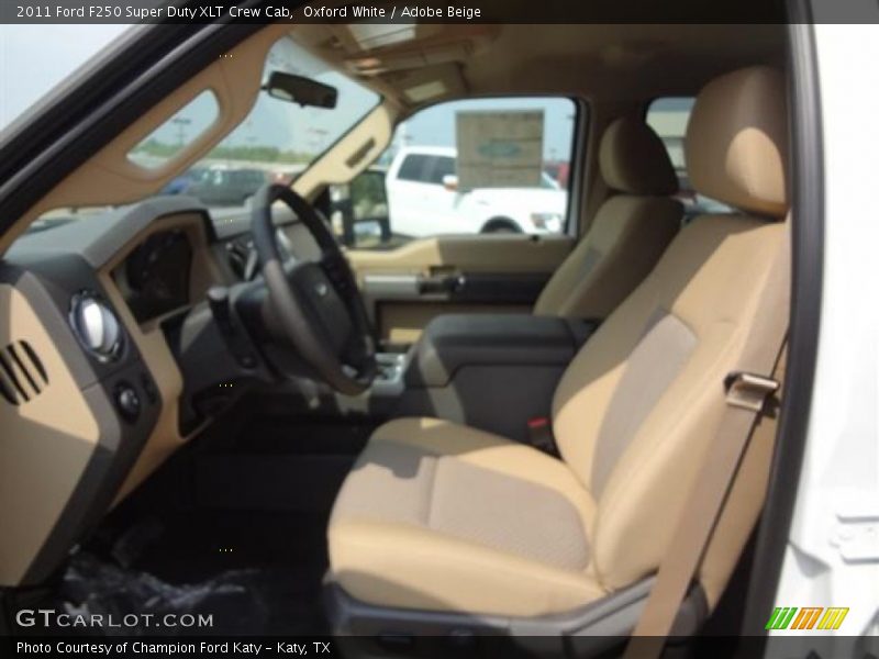 Oxford White / Adobe Beige 2011 Ford F250 Super Duty XLT Crew Cab