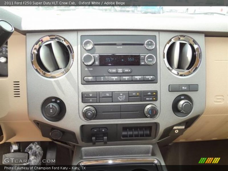 Oxford White / Adobe Beige 2011 Ford F250 Super Duty XLT Crew Cab