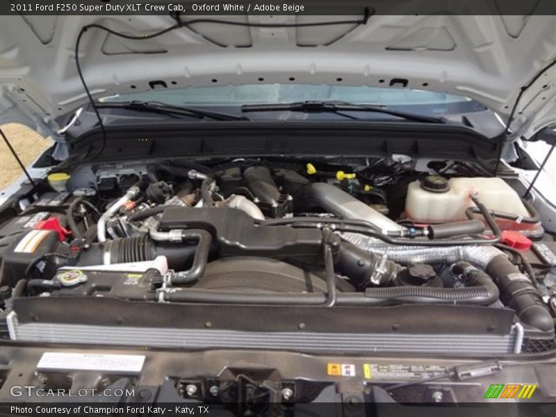 Oxford White / Adobe Beige 2011 Ford F250 Super Duty XLT Crew Cab
