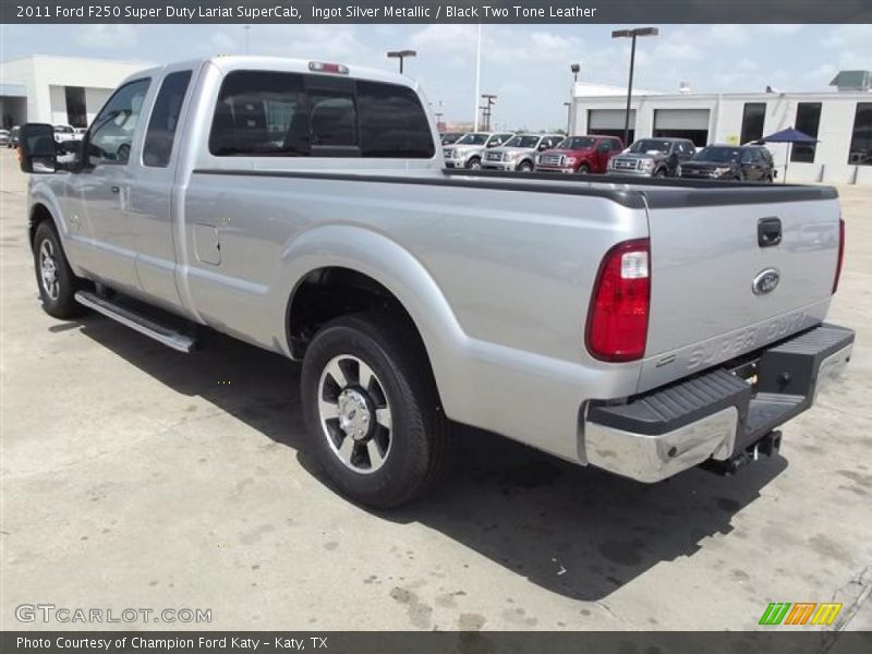Ingot Silver Metallic / Black Two Tone Leather 2011 Ford F250 Super Duty Lariat SuperCab