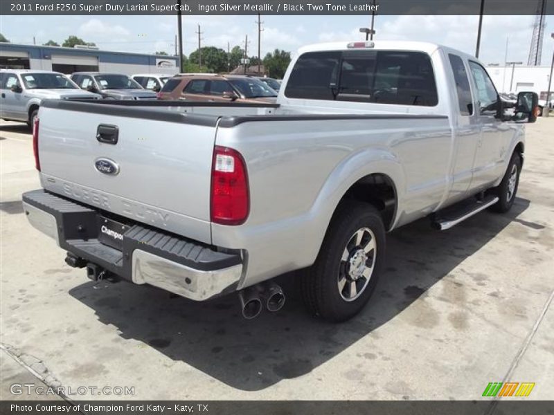 Ingot Silver Metallic / Black Two Tone Leather 2011 Ford F250 Super Duty Lariat SuperCab