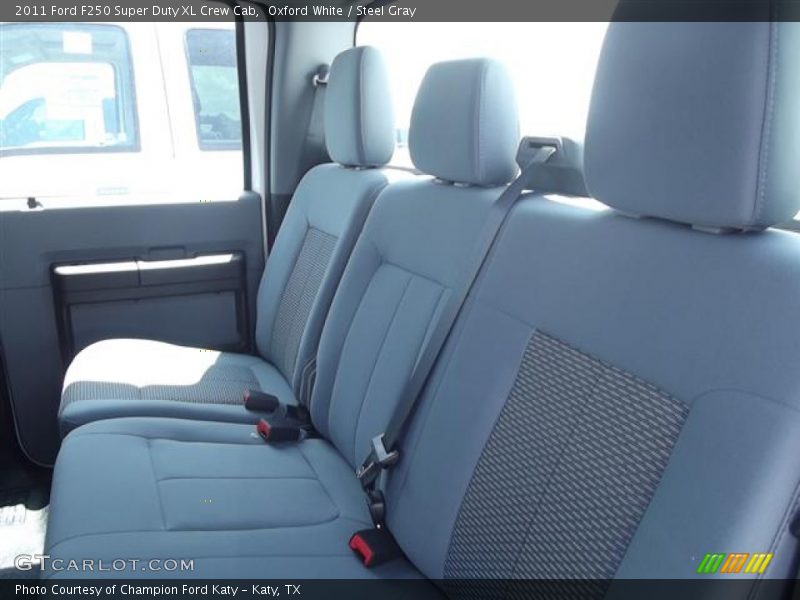 Oxford White / Steel Gray 2011 Ford F250 Super Duty XL Crew Cab