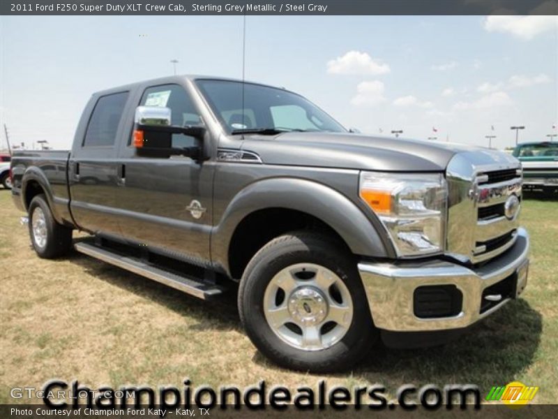 Sterling Grey Metallic / Steel Gray 2011 Ford F250 Super Duty XLT Crew Cab