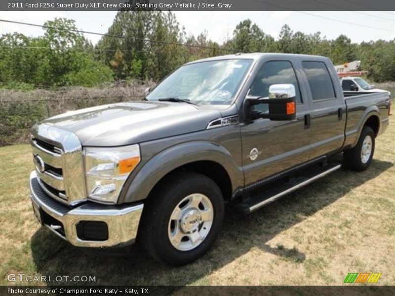 Sterling Grey Metallic / Steel Gray 2011 Ford F250 Super Duty XLT Crew Cab