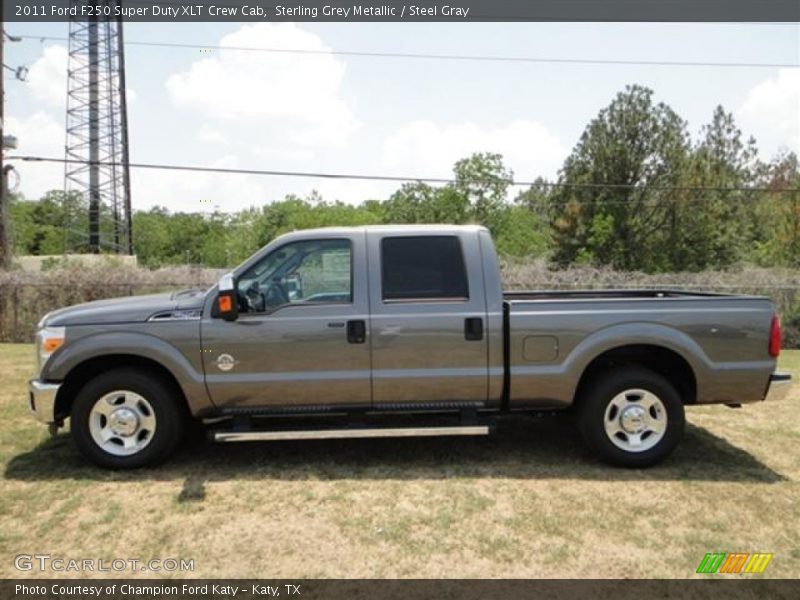 Sterling Grey Metallic / Steel Gray 2011 Ford F250 Super Duty XLT Crew Cab