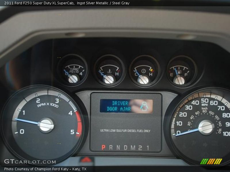 Ingot Silver Metallic / Steel Gray 2011 Ford F250 Super Duty XL SuperCab