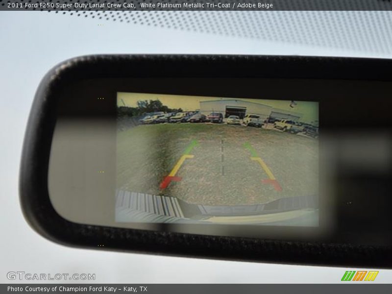White Platinum Metallic Tri-Coat / Adobe Beige 2011 Ford F250 Super Duty Lariat Crew Cab