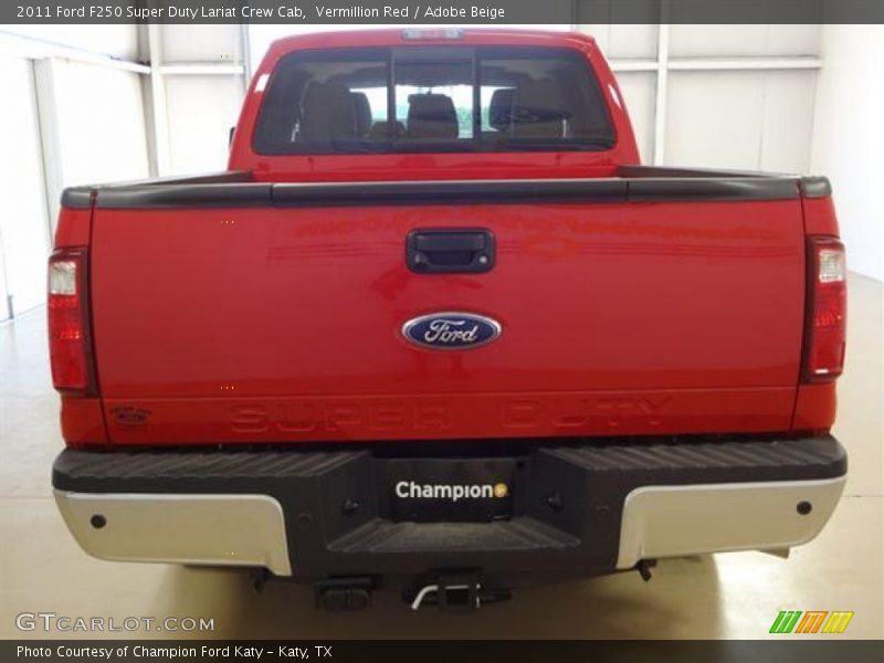 Vermillion Red / Adobe Beige 2011 Ford F250 Super Duty Lariat Crew Cab