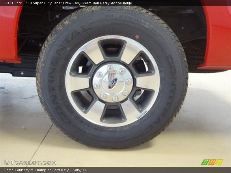 Vermillion Red / Adobe Beige 2011 Ford F250 Super Duty Lariat Crew Cab