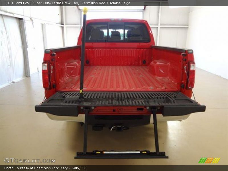 Vermillion Red / Adobe Beige 2011 Ford F250 Super Duty Lariat Crew Cab