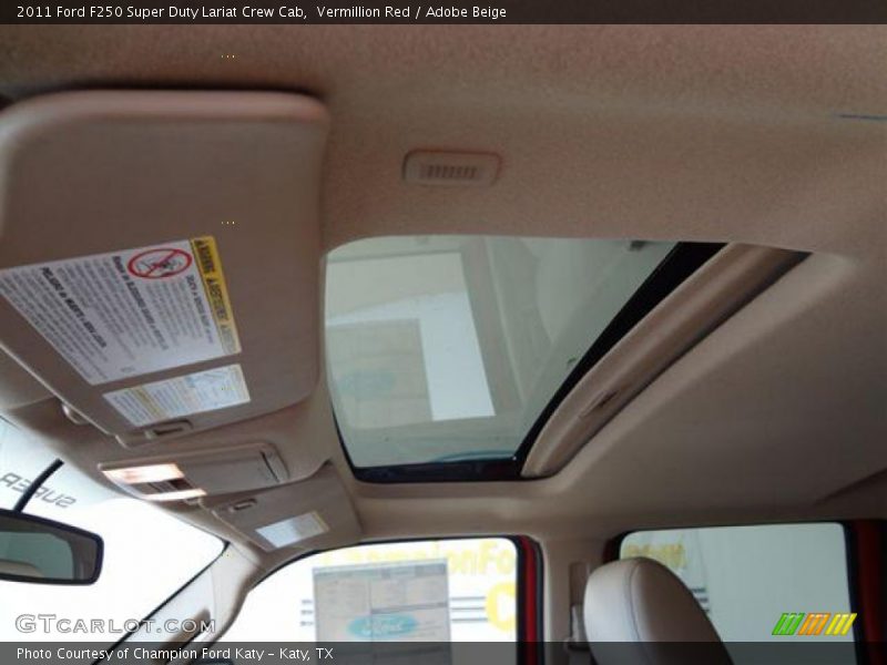 Vermillion Red / Adobe Beige 2011 Ford F250 Super Duty Lariat Crew Cab