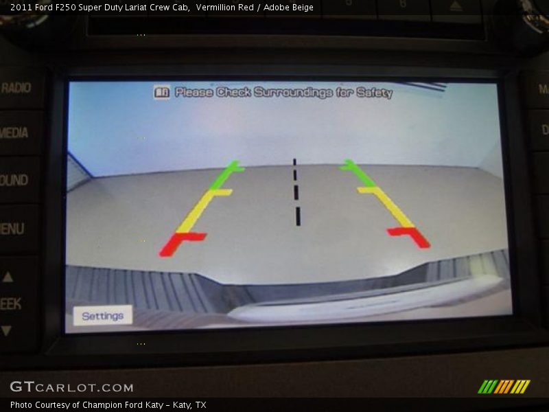 Vermillion Red / Adobe Beige 2011 Ford F250 Super Duty Lariat Crew Cab