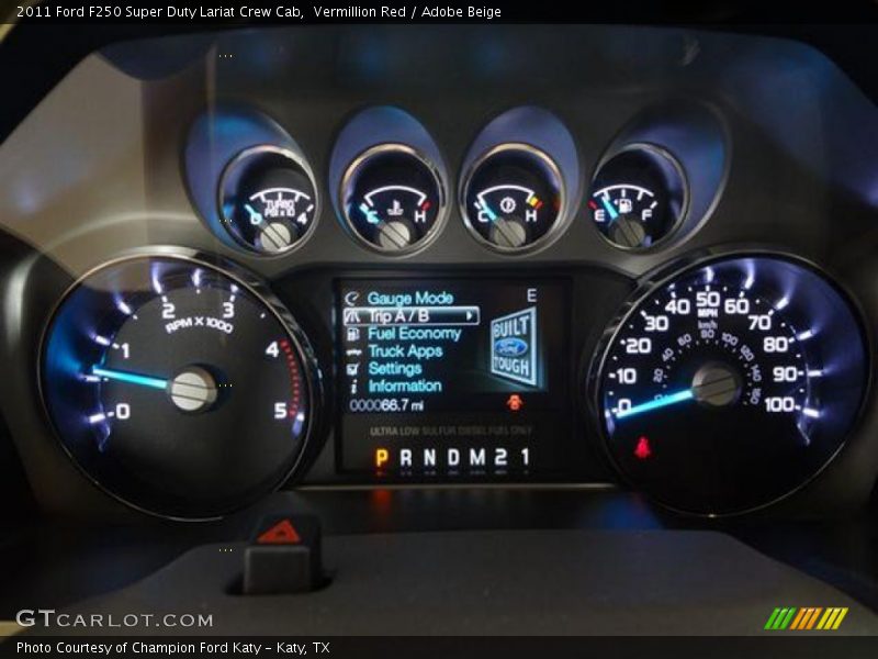  2011 F250 Super Duty Lariat Crew Cab Lariat Crew Cab Gauges