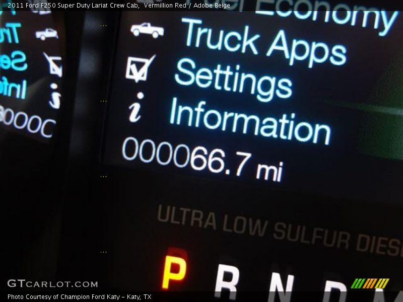 Vermillion Red / Adobe Beige 2011 Ford F250 Super Duty Lariat Crew Cab