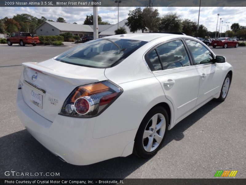 Winter Frost Pearl / Blond 2009 Nissan Altima 3.5 SE