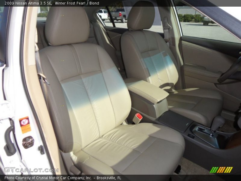 Winter Frost Pearl / Blond 2009 Nissan Altima 3.5 SE