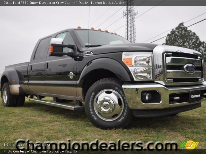 Tuxedo Black / Adobe 2011 Ford F350 Super Duty Lariat Crew Cab 4x4 Dually