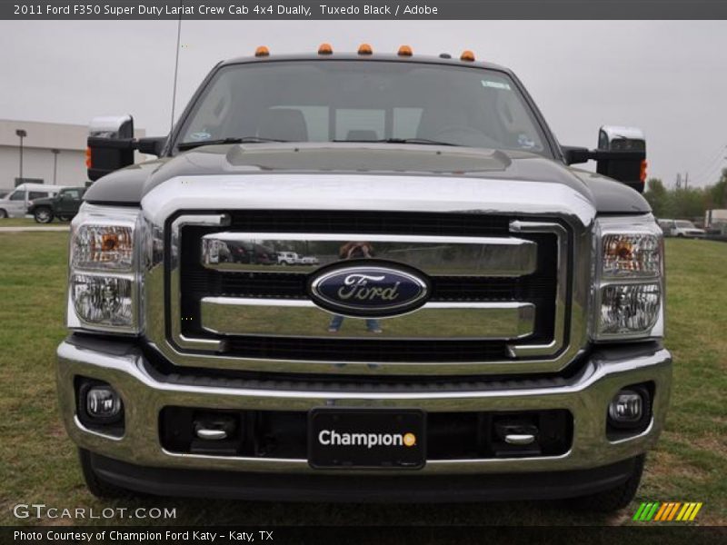 Tuxedo Black / Adobe 2011 Ford F350 Super Duty Lariat Crew Cab 4x4 Dually