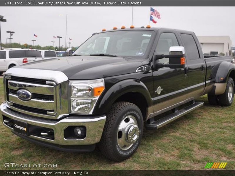 Tuxedo Black / Adobe 2011 Ford F350 Super Duty Lariat Crew Cab 4x4 Dually