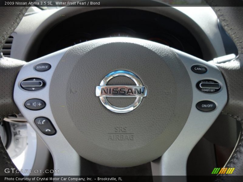 Winter Frost Pearl / Blond 2009 Nissan Altima 3.5 SE
