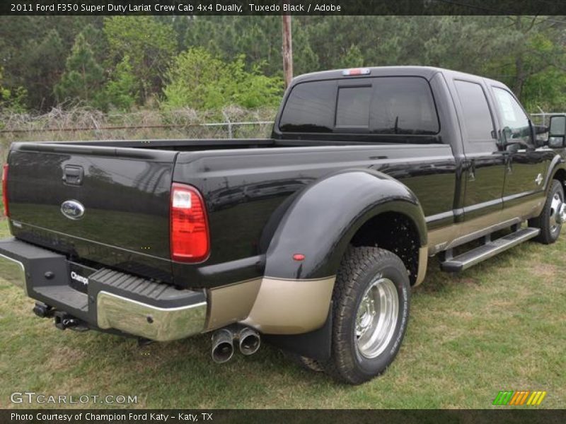 Tuxedo Black / Adobe 2011 Ford F350 Super Duty Lariat Crew Cab 4x4 Dually