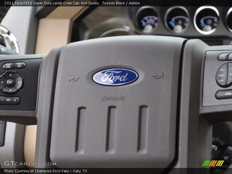 Tuxedo Black / Adobe 2011 Ford F350 Super Duty Lariat Crew Cab 4x4 Dually