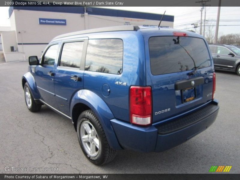 Deep Water Blue Pearl / Dark Slate Gray 2009 Dodge Nitro SE 4x4