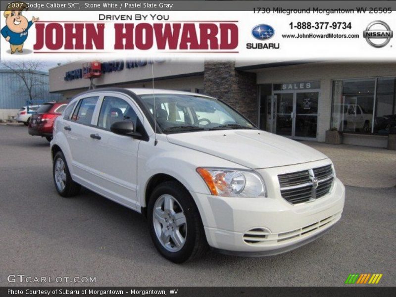 Stone White / Pastel Slate Gray 2007 Dodge Caliber SXT