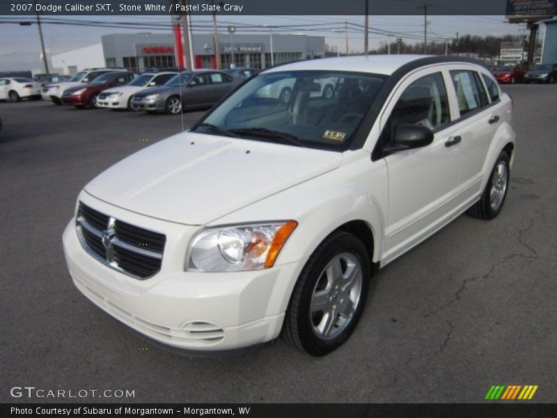 Stone White / Pastel Slate Gray 2007 Dodge Caliber SXT