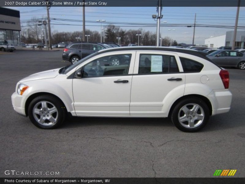 Stone White / Pastel Slate Gray 2007 Dodge Caliber SXT