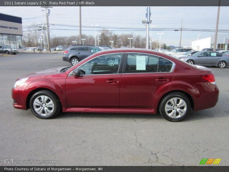 Ruby Red Pearl / Off-Black 2011 Subaru Legacy 2.5i