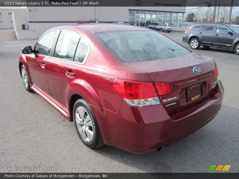Ruby Red Pearl / Off-Black 2011 Subaru Legacy 2.5i