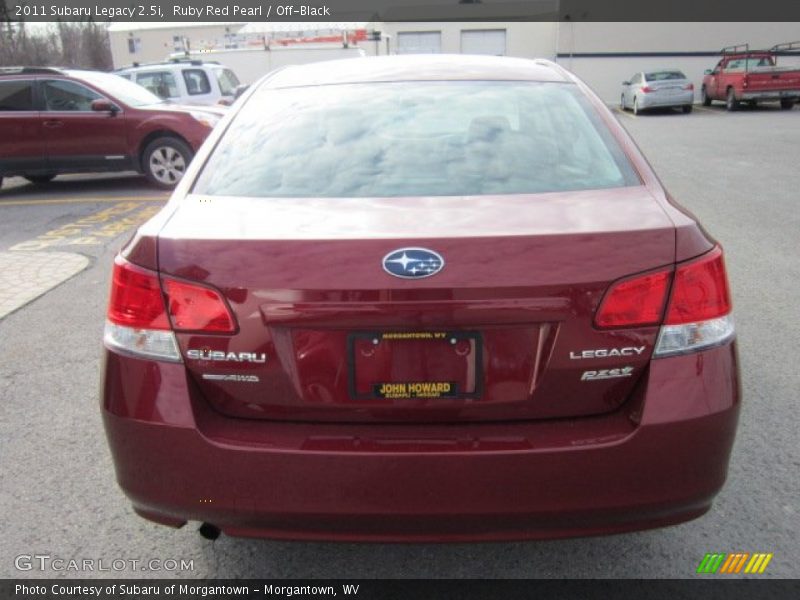 Ruby Red Pearl / Off-Black 2011 Subaru Legacy 2.5i