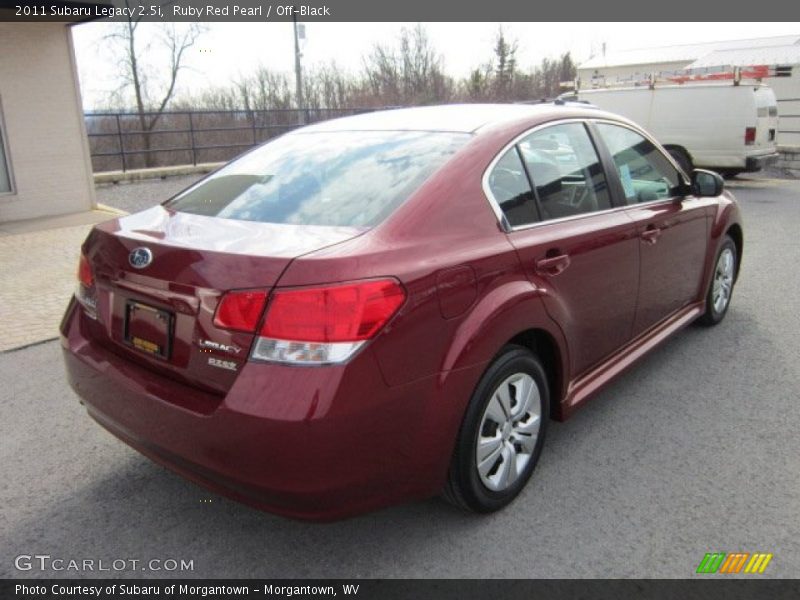Ruby Red Pearl / Off-Black 2011 Subaru Legacy 2.5i
