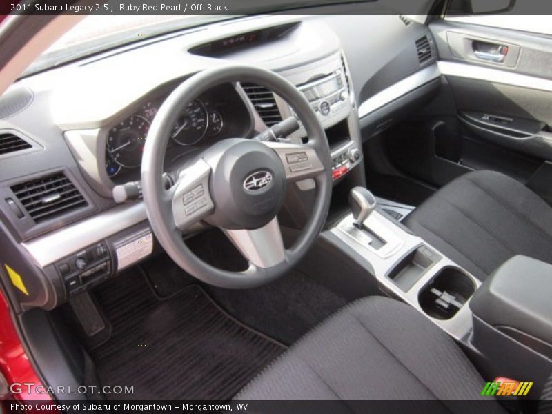  2011 Legacy 2.5i Off-Black Interior