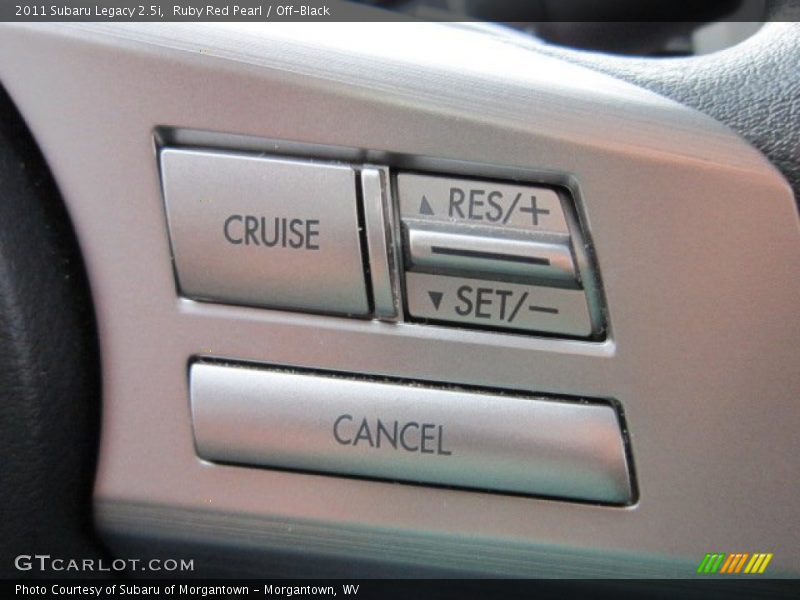 Controls of 2011 Legacy 2.5i