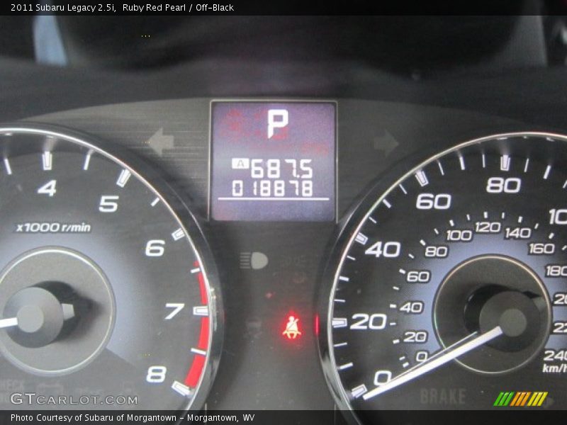 Ruby Red Pearl / Off-Black 2011 Subaru Legacy 2.5i