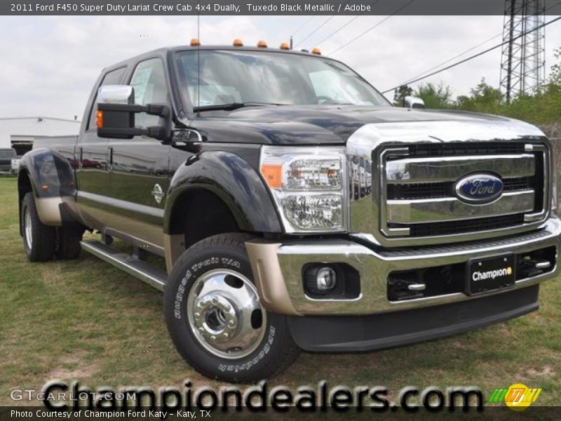 Tuxedo Black Metallic / Adobe 2011 Ford F450 Super Duty Lariat Crew Cab 4x4 Dually