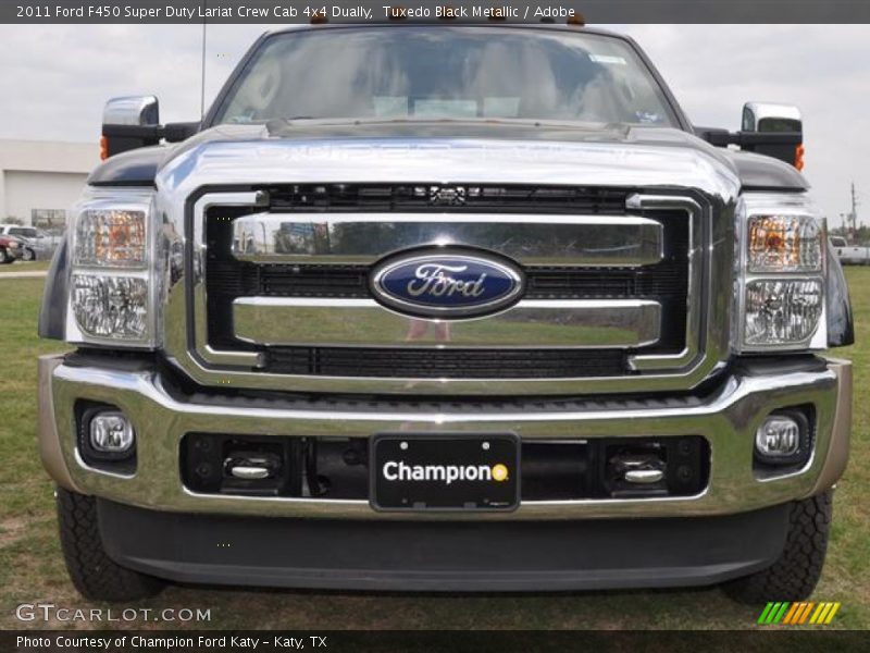 Tuxedo Black Metallic / Adobe 2011 Ford F450 Super Duty Lariat Crew Cab 4x4 Dually
